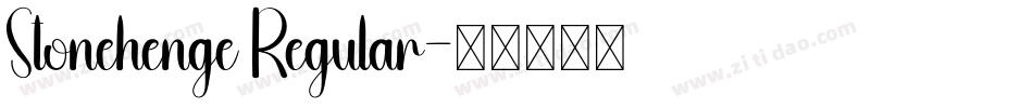 Stonehenge Regular字体转换
